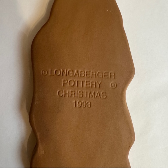 Longaberger Pottery Vintage Christmas Cookie Molds St Nick Kriss Kringle Set - Picture 5 of 14